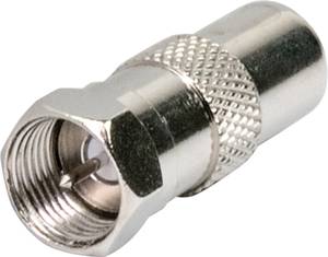 Koaxial Adapter IEC-Stecker Antenne auf F-Buchse SAT TV Steckverbinder